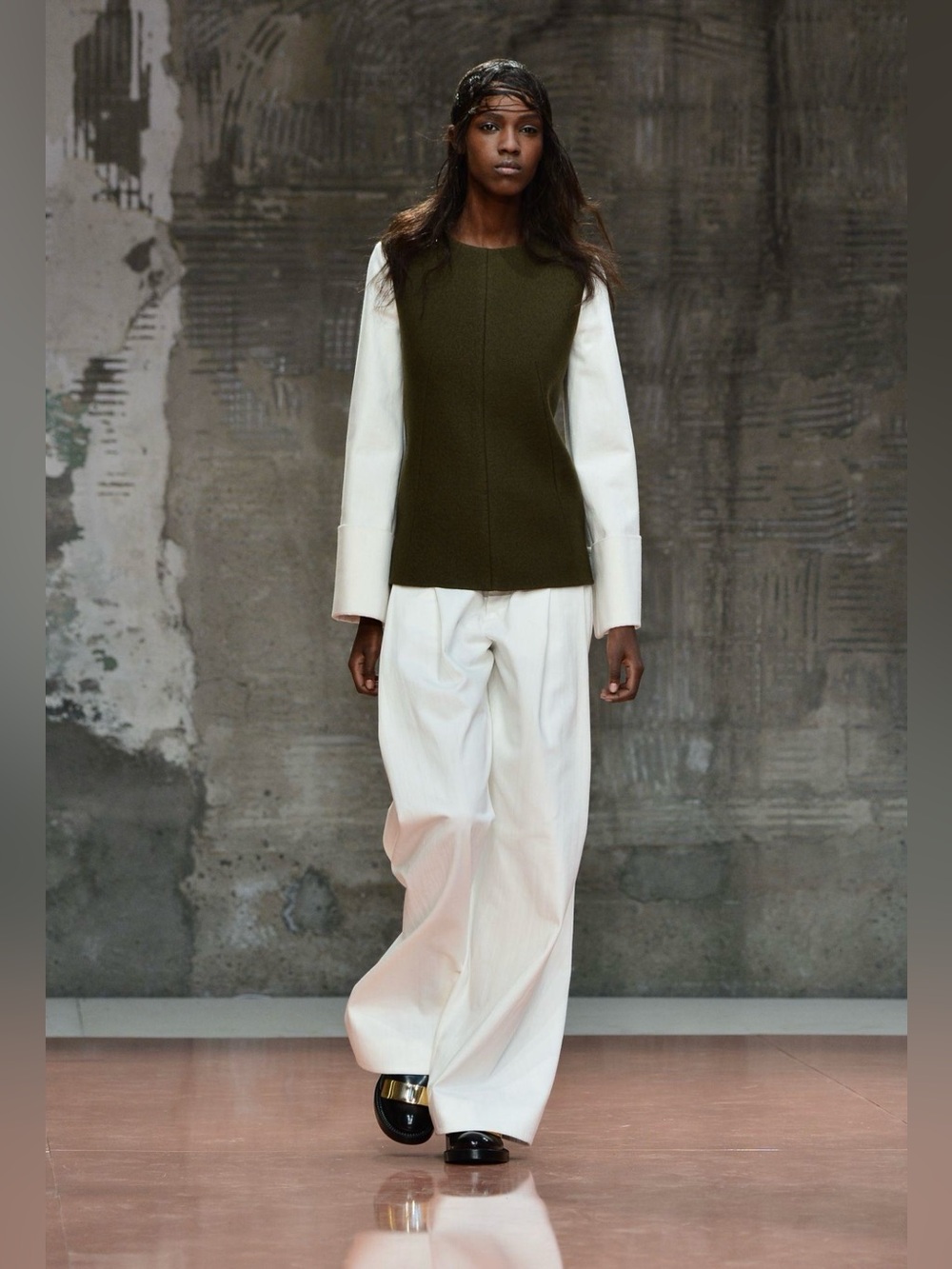 Marni FW2014 Runway Emerald Green Panelled Luxury Sleveless Wool Top